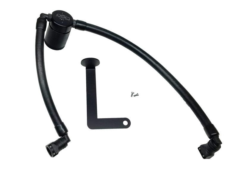J&amp;L 10-19 Ford Flex EcoBoost V6 Passenger Side Oil Separator 3.0 - Black Anodized