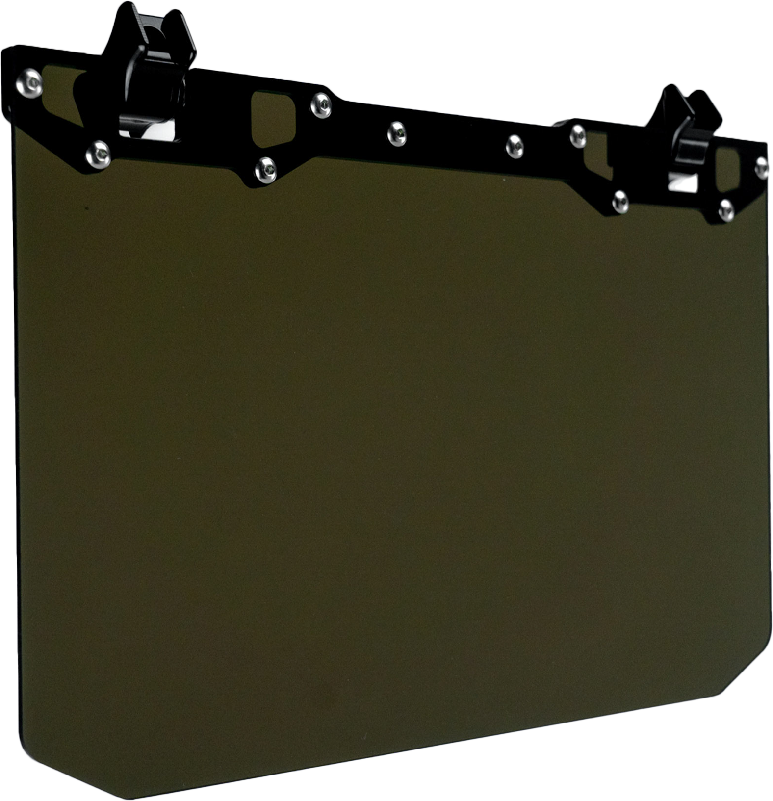 12" X 8" Narrow Mount Sun Viso W/Tinted Shield  Black