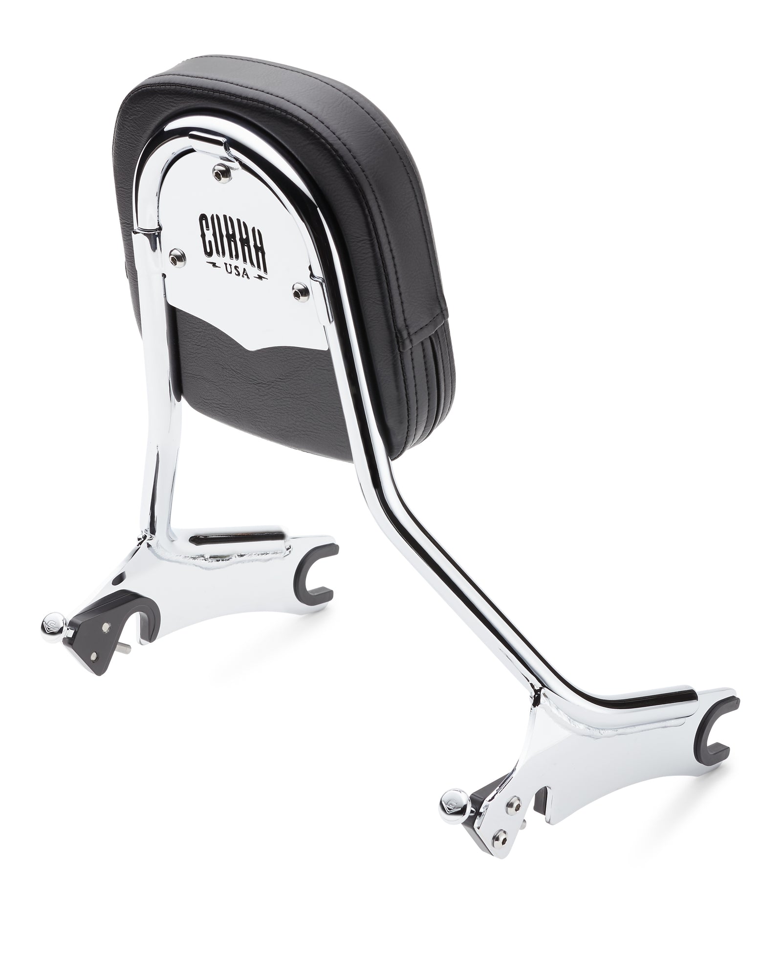 Detach Backrest Tall Med Pad Chrome Chieftain 14