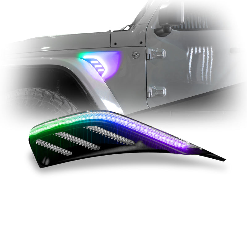 XK Glow XKmax Jeep Air Vent Light RGB+ Amber Turn &amp; Running App Cntl