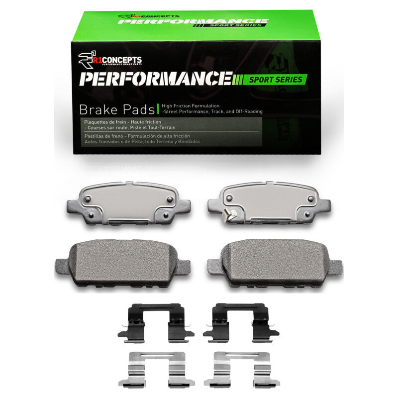 R1 2002-2025 Infiniti Q40 Rear R1 Performance Sport Pads &amp; Hardware Kit