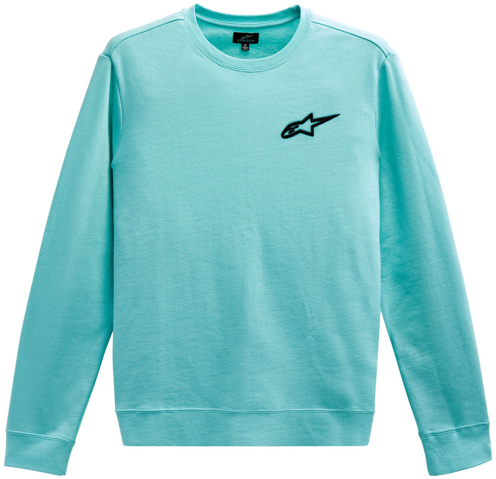 Ageless Chest Crew Fleece Light Aqua Sm