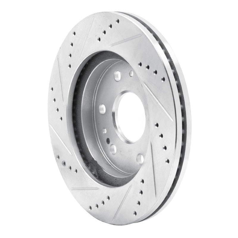 DFC 05-20 Cadillac Escalade EXT Front Right Drilled & Slotted Silver Brake Rotor