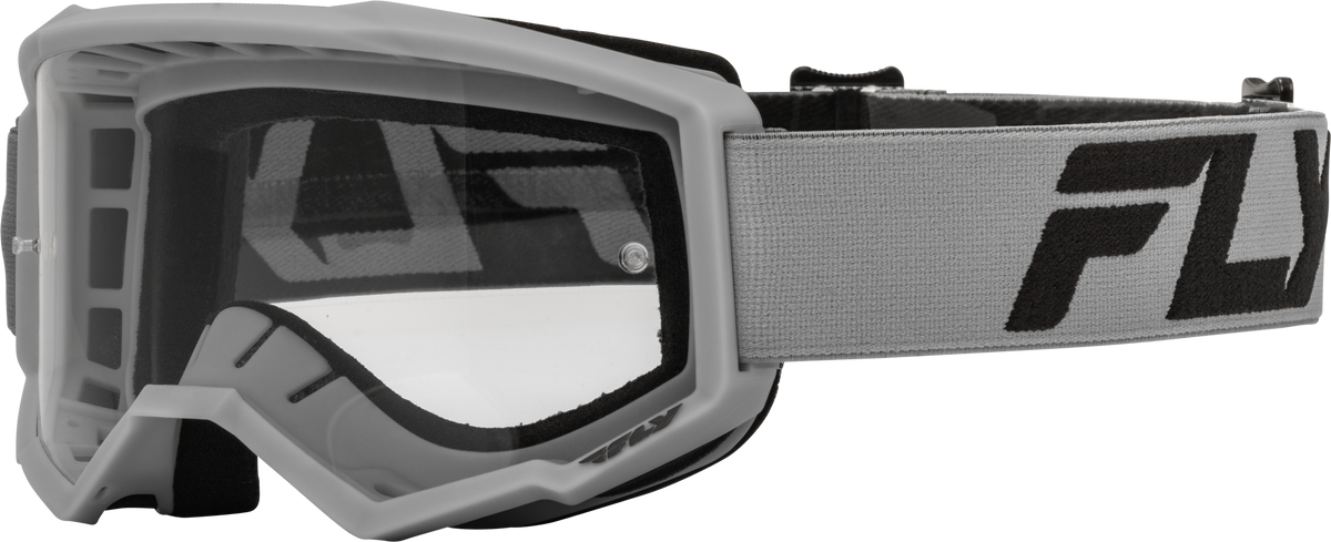 Focus Goggle Silver/Charcoal W/ Clear Lens