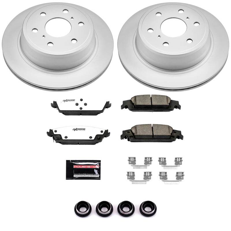Power Stop 15-20 Cadillac Escalade Rear Z36 Coated Truck &amp; Tow Brake Kit