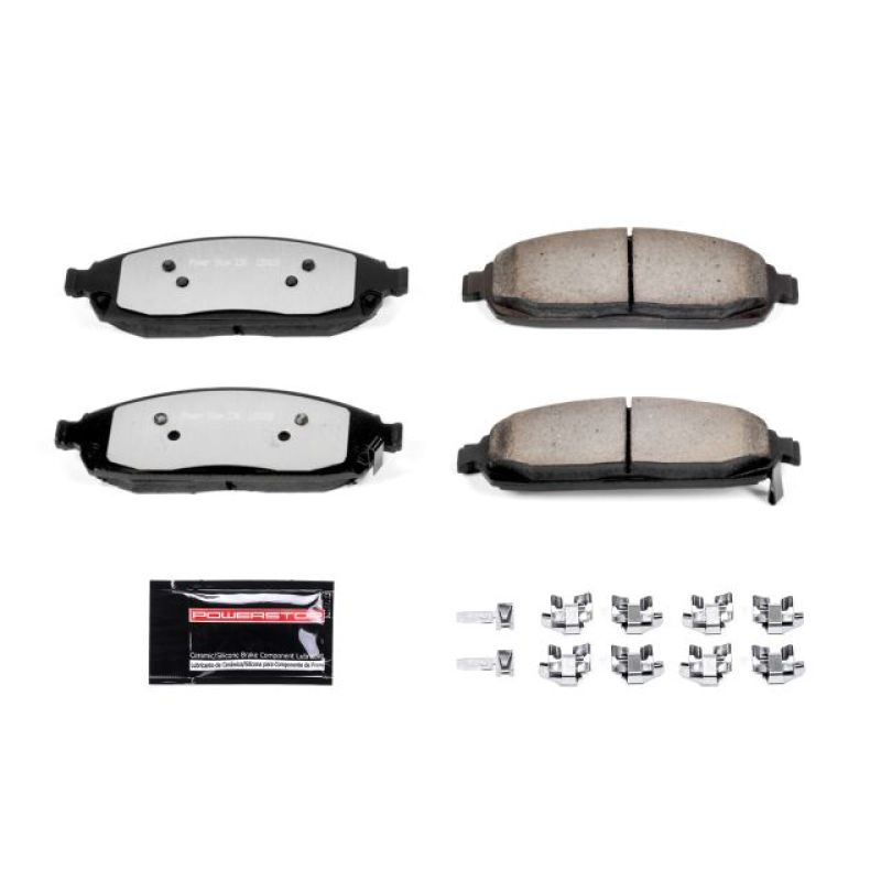 Power Stop 06-10 Jeep Commander Front Z36 Truck &amp; Tow Brake Pads w/Hardware