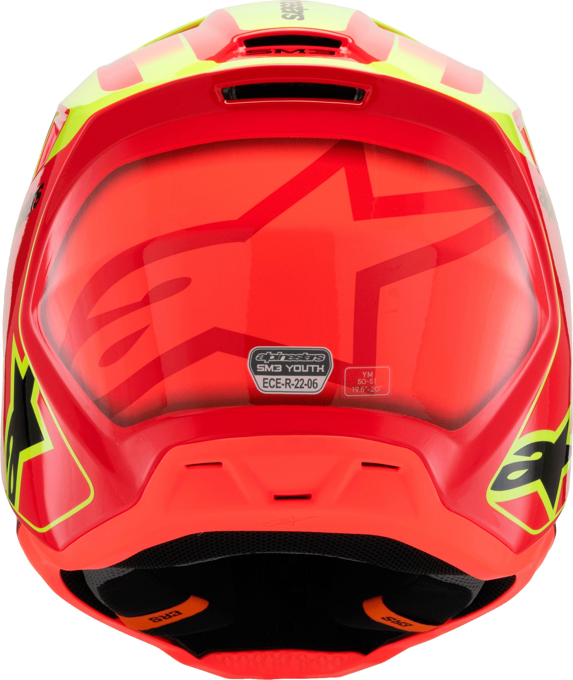 Sm3 Youth Fray Helmet Rd/Ylw Fluo/Blk Yl