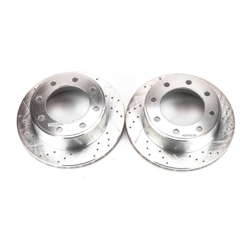 Power Stop 00-05 Ford Excursion Rear Evolution Drilled &amp; Slotted Rotors - Pair