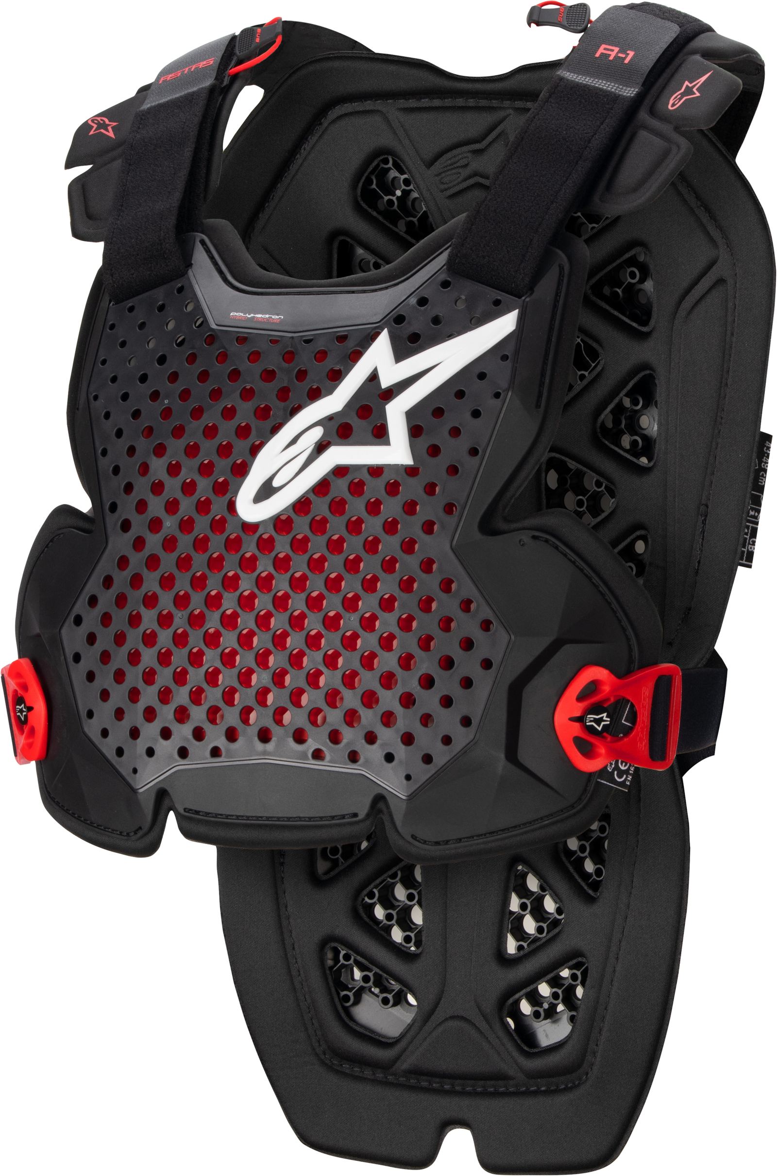 A 1 Chest Protector Anthracite/Black/Red  Md/Lg