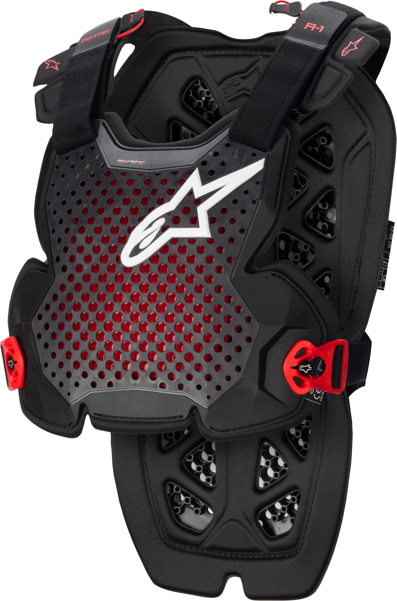 A 1 Chest Protector Anthracite/Black/Red  Md/Lg
