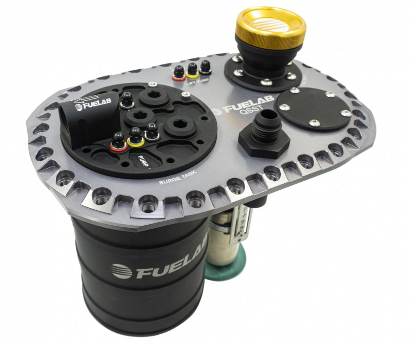 Fuelab Quick Service Surge Tank w/Bosch Lift Pump &amp; Dual 500LPH Brushed Pumps w/Controller -Titanium