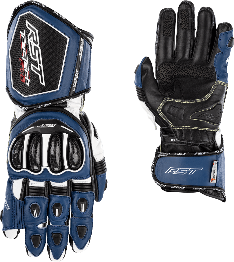 Tractech Evo 4 Ce Glove Blue/White/Black Md