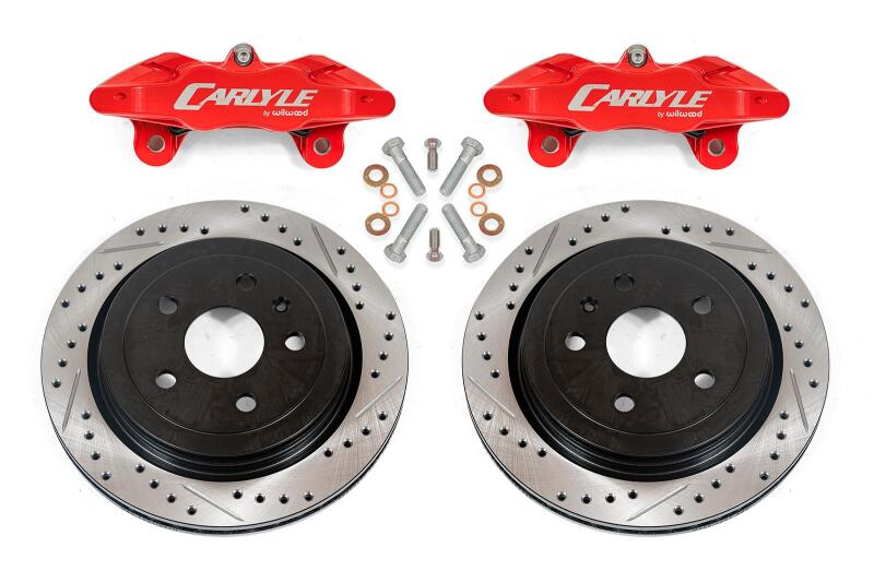 BMR 14-17 Chevrolet SS Brake Kit For 15in Conversion Drilled &amp; Slotted Rotors Red Calipers