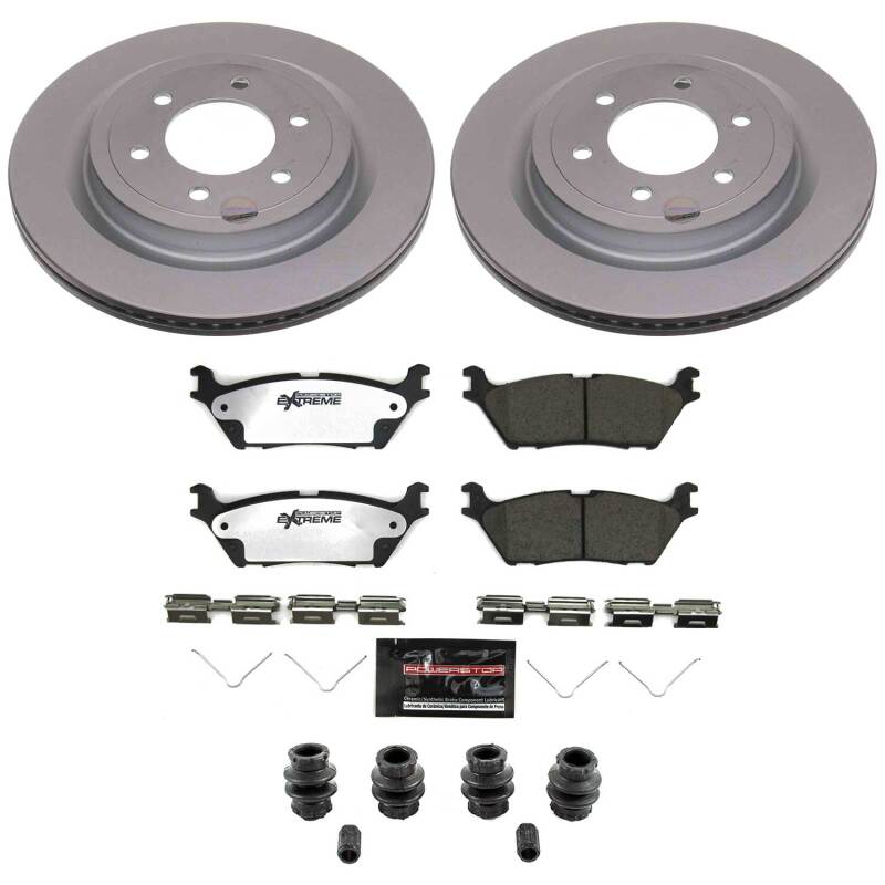 Power Stop 21-26 Ford F-150 Rear Z36 Coated Truck &amp; Tow Brake Kit