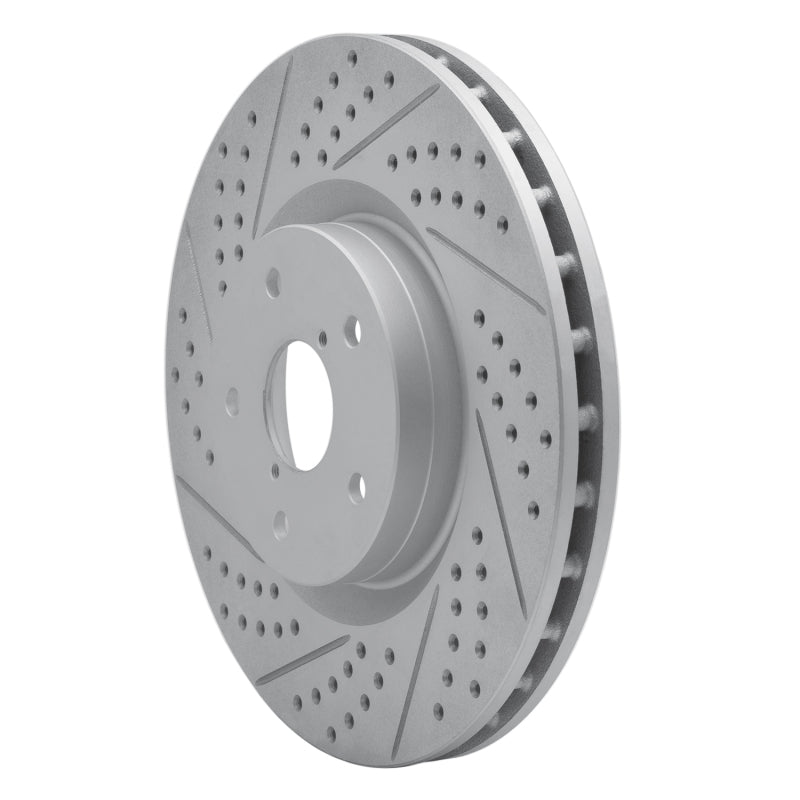 R1 05-20 Subaru WRX Sti Front Left Drilled & Slotted Geo-Carbon Rotor