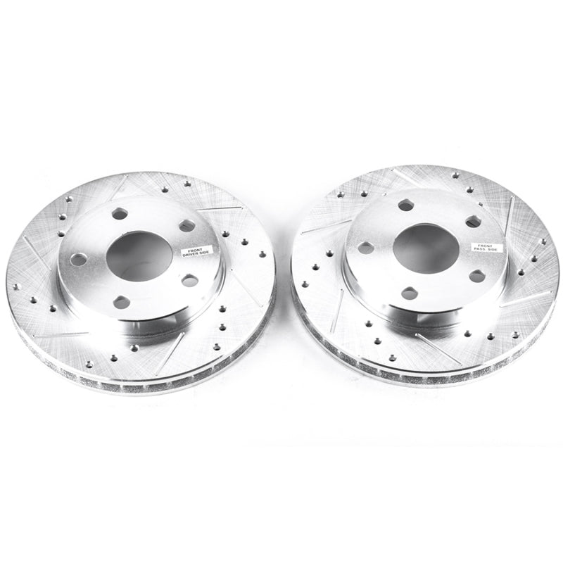 Power Stop 91-95 Toyota MR2 Front Evolution Drilled &amp; Slotted Rotors - Pair