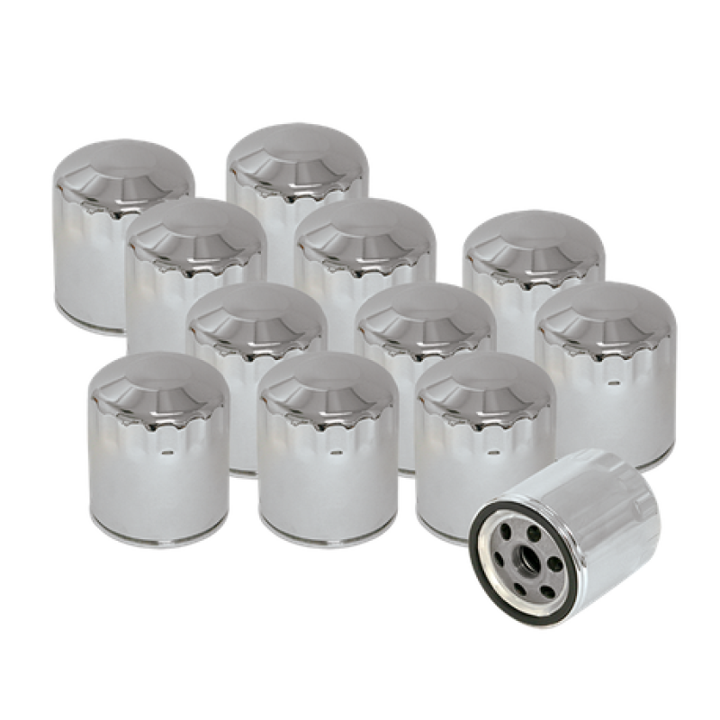 S&amp;S Cycle Shovelhead Models Oil Filters - Chrome - 12 Pack