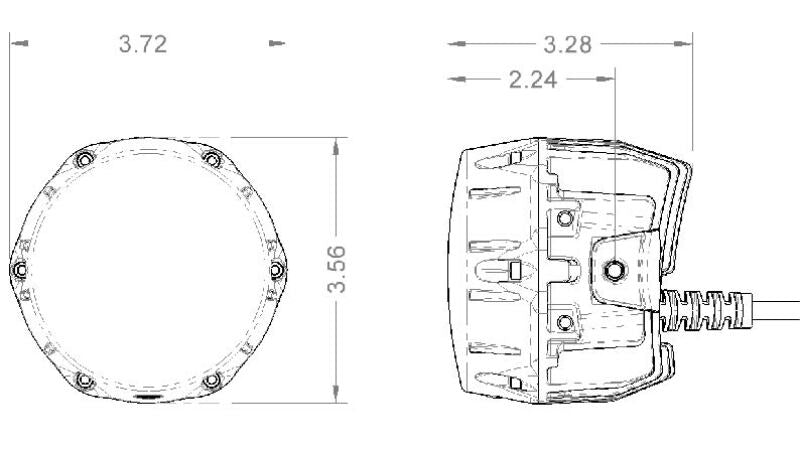 Nacho Lighting Quatro Spot 4in. Offroad LED Light - Pair