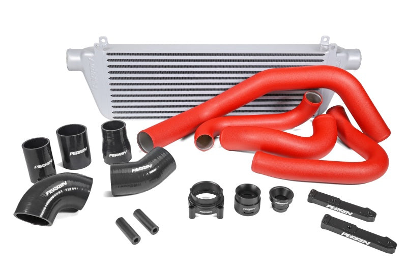 Perrin 22-23 Subaru WRX Front Mount Intercooler Kit (Red Tubes &amp; Silver Core)
