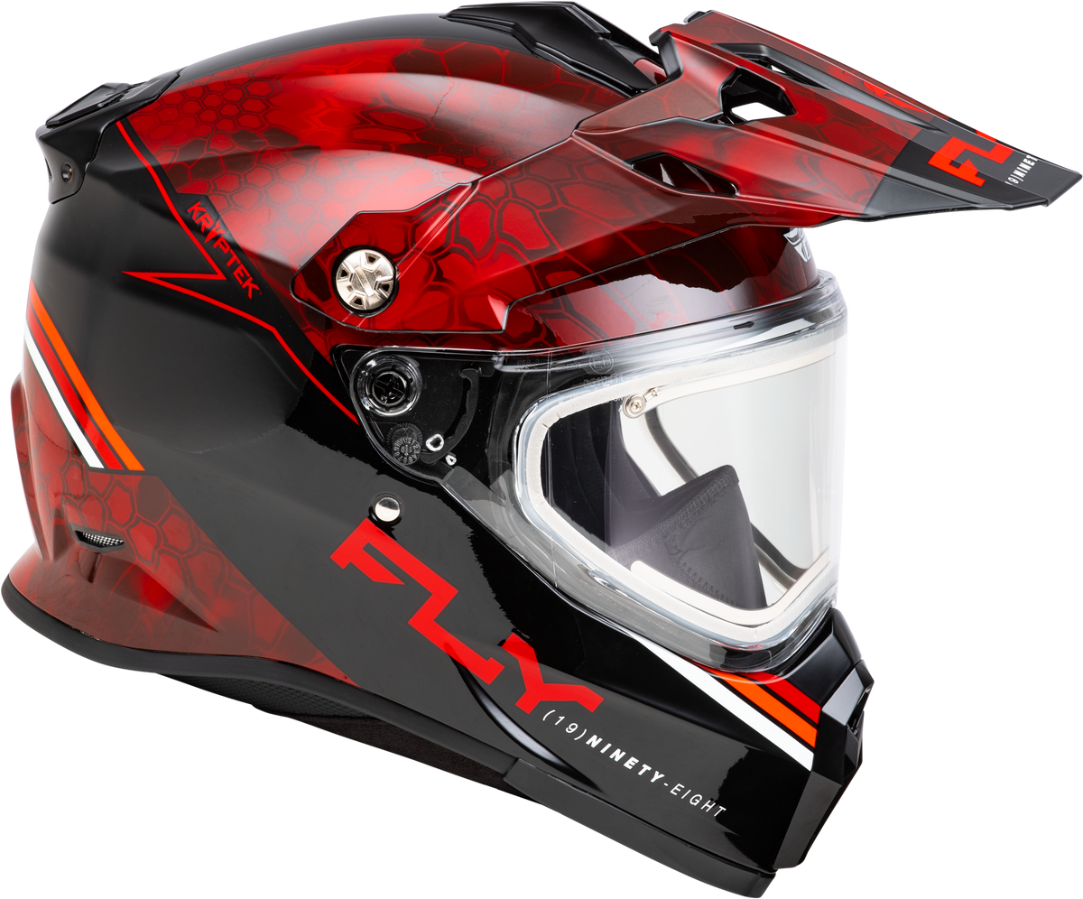 Trekker Cw Conceal Helmet Elec Shld Red/Black Lg
