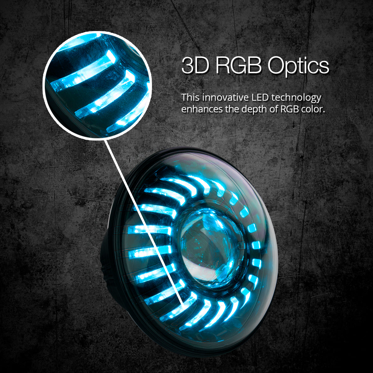 7" Xkchrome Rgb Headlight