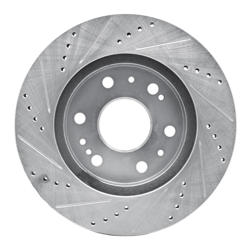 DFC 05-20 Cadillac Escalade EXT Front Right Drilled & Slotted Silver Brake Rotor