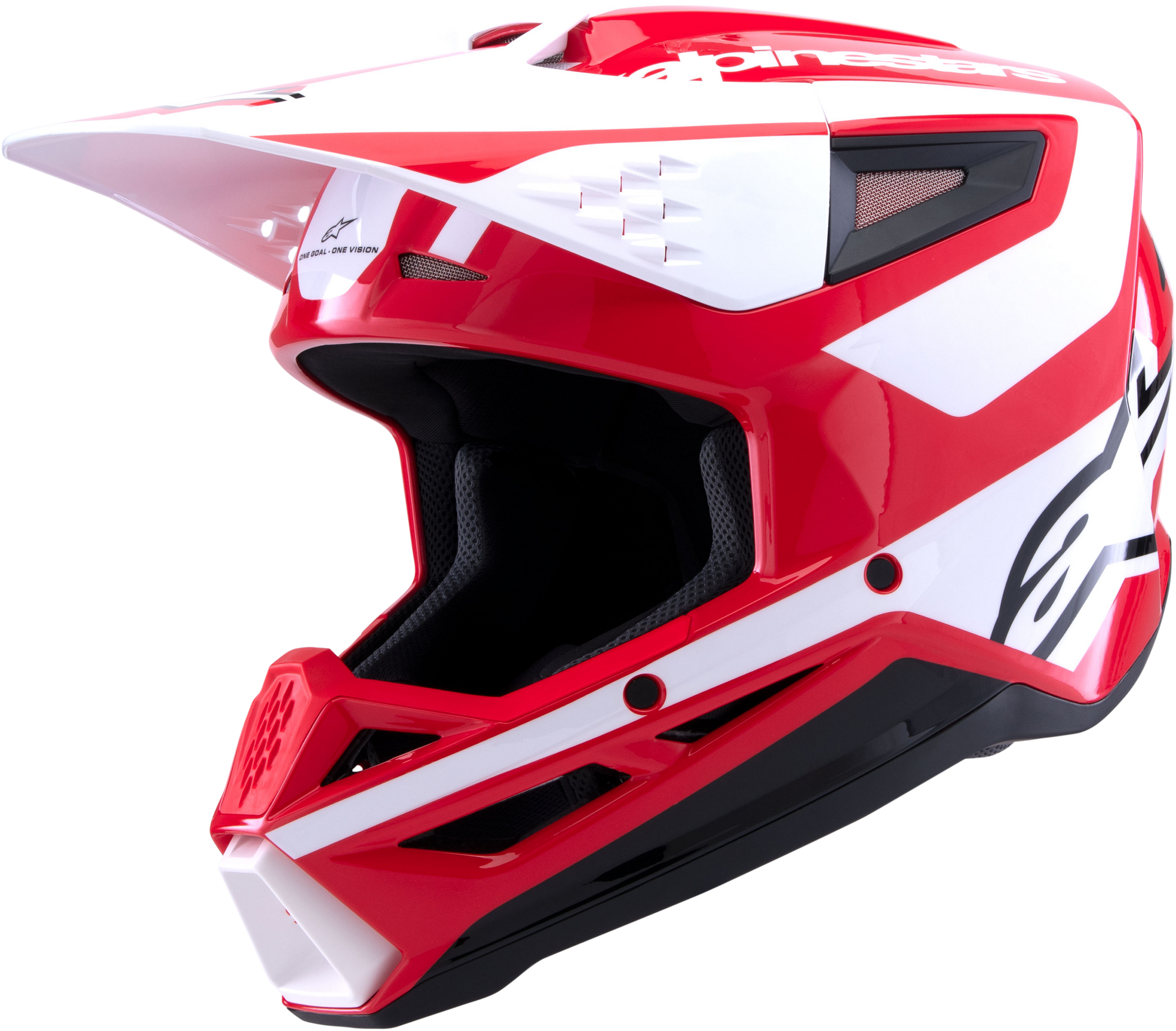 Sm3 Heat Helmet Red/White/Black Glossy Md