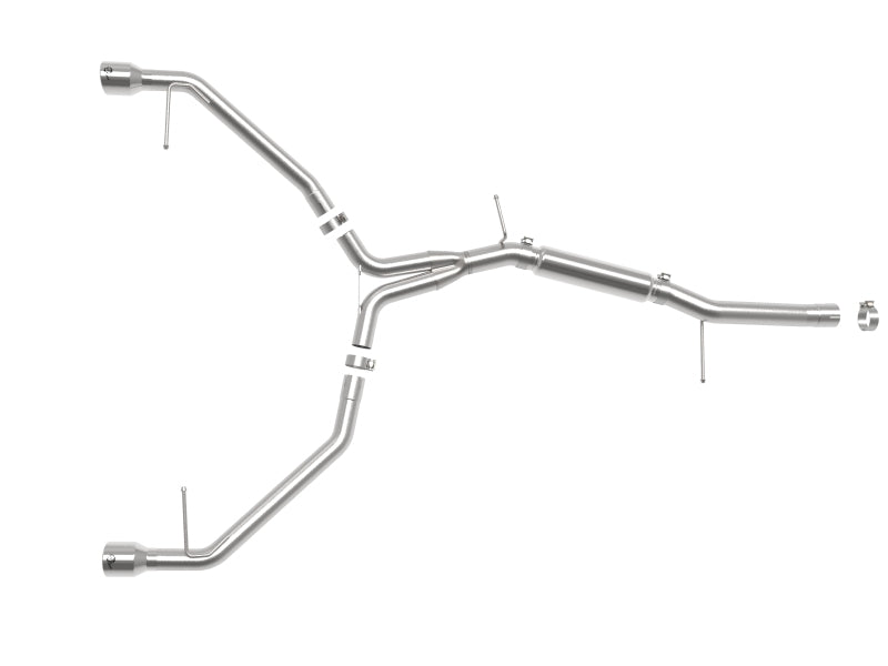 aFe MACHForce XP 3in-2.5in SS Exhaust Axle-Back 17-19 Audi A4 (B9) L4-2.0L (t) - Polished