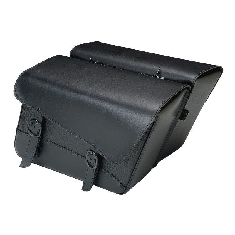 Willie &amp; Max Universal Black Jack Large Slant Saddlebag Set (16 in L x 11 in H x 6.5 in W) - Black