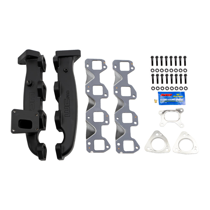 Wehrli 17-24 Chevrolet Duramax Billet Exhaust Manifold & Stainless Up Pipe Kit w/ Gaskets & Hardware