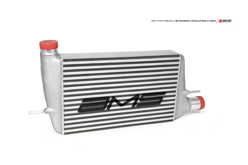 AMS Performance 08-15 Mitsubishi EVO X Front Mount Intercooler w/Modular Cast End Tanks &amp; Logo