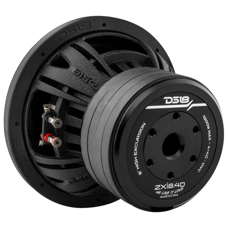 DS18 8in 600 Watts RMS 4 ohm DVC High Excursion Subwoofer