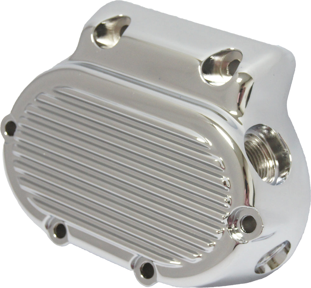 Trans End Cover 5 Speed Finned Chrome Big Twin 87 06