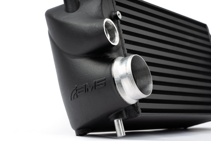 AMS Performance 2015+ Ford F-150 &amp; Raptor 2.7L/3.5L EcoBoost Stock Loc. Intercooler (Black w/ Logo)