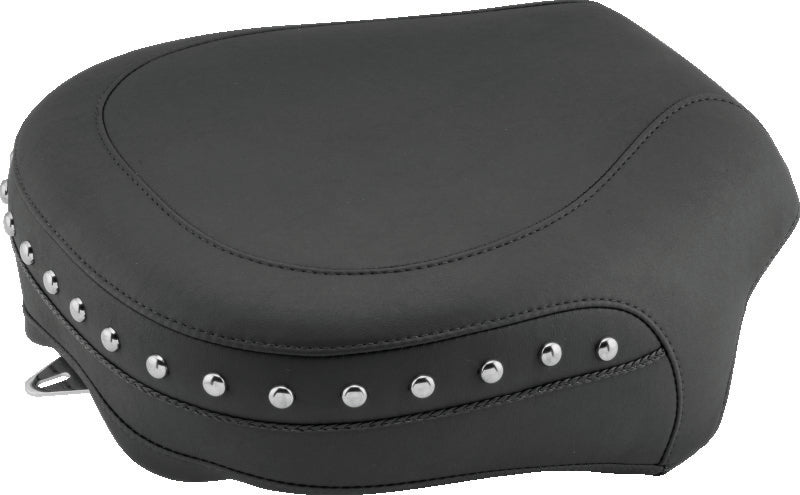Mustang 08-21 Harley Electra Glide,Rd Glide,Rd King,Str Glide Pass Seat(13.5wide)/Studs - Black