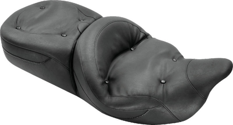 Mustang 08-21 Harley Electra Glide, Rd Glide, Rd King, Str Glide Touring 1PC Seat Regal - Black