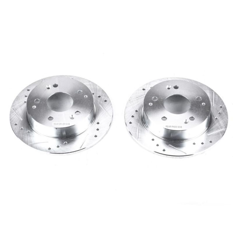 Power Stop 97-98 Acura Integra Rear Evolution Drilled &amp; Slotted Rotors - Pair