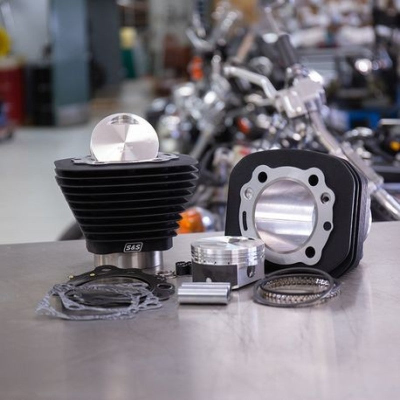S&amp;S Cycle 86-21 Sportster Models 1250cc Conversion Kit - Wrinkle Black