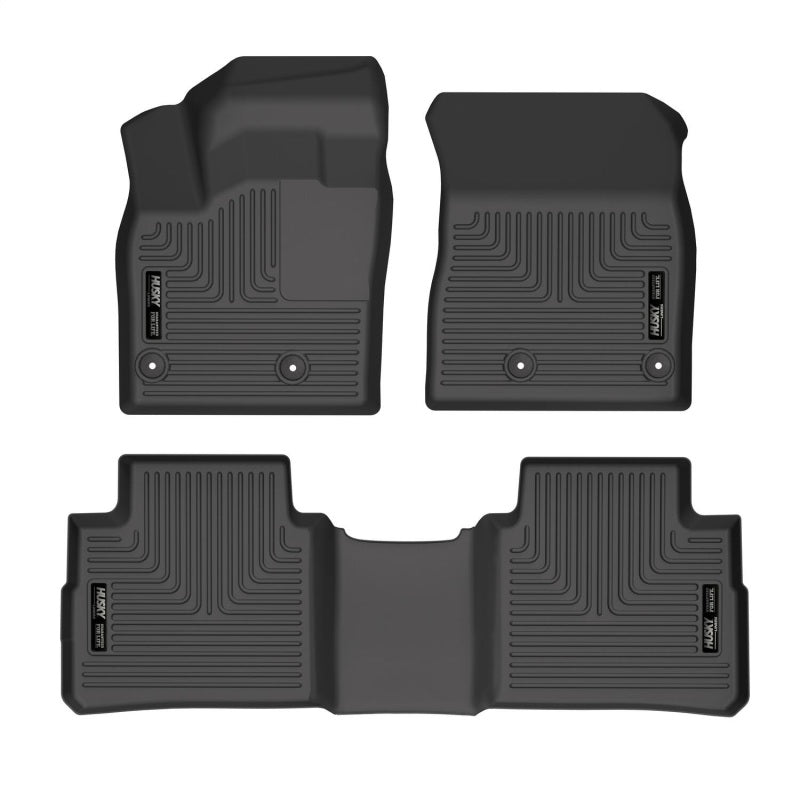 Husky Liners 21-22 Nissan Rogue WeatherBeater Front &amp; 2nd Seat Floor Liners - Black