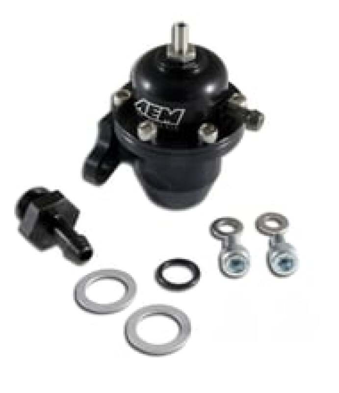 AEM 98-99 Acura CL / 00-05 S2000 / 98-02 Accord / 96-00 Civic Black Adjustable Fuel Pressure Regulat
