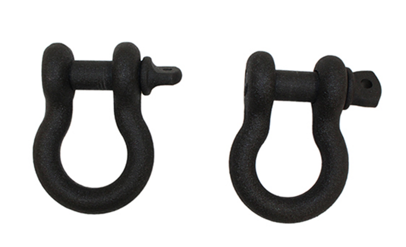 Fishbone Offroad D Ring 3/4In Gloss - Black 2 Piece Set