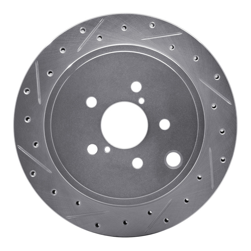 R1 10-25 Scion FR-S Rear Left Drilled &amp; Slotted Silver Brake Rotor