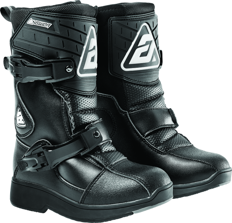 Answer Peewee Boot Black Youth Size - 10
