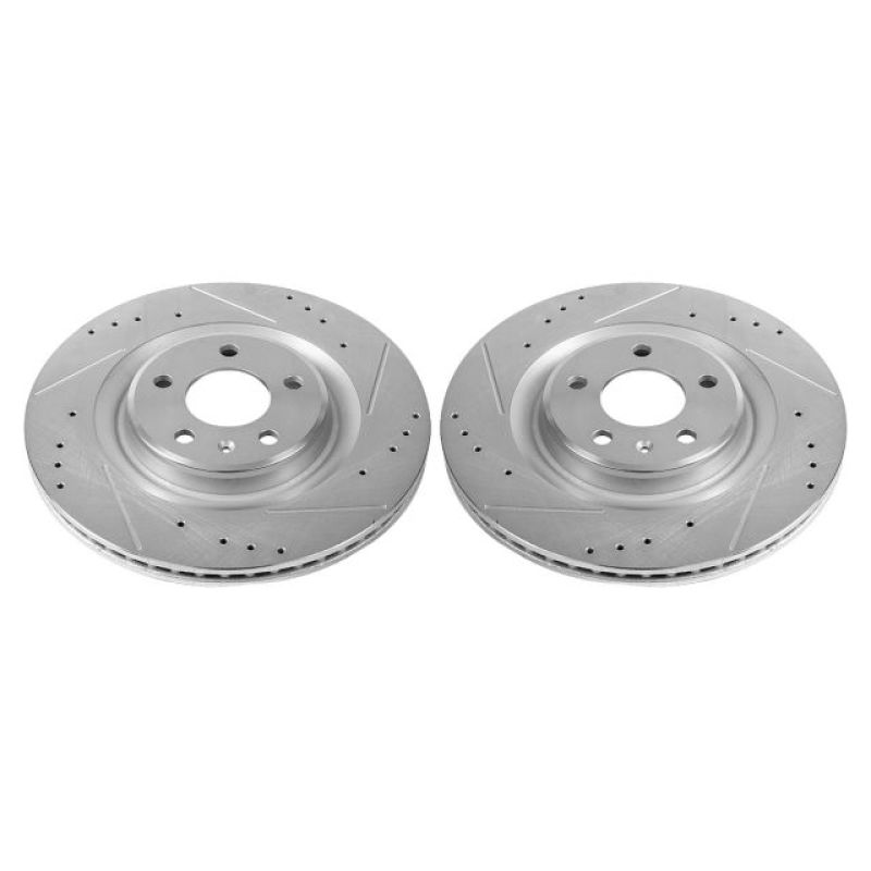 Power Stop 17-19 Audi A4 Rear Evolution Drilled &amp; Slotted Rotors - Pair