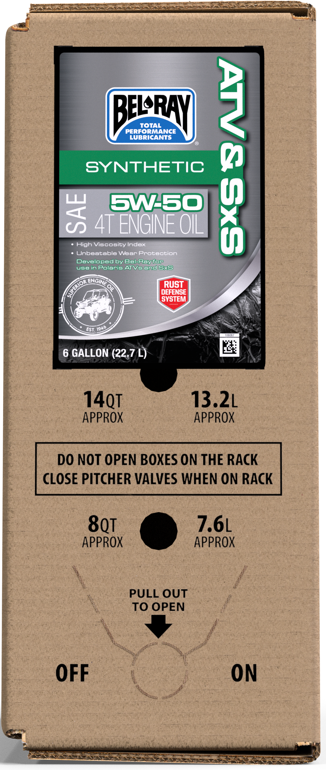 Atv & Sxs Synthetic 5w50 6gal Bag In Box