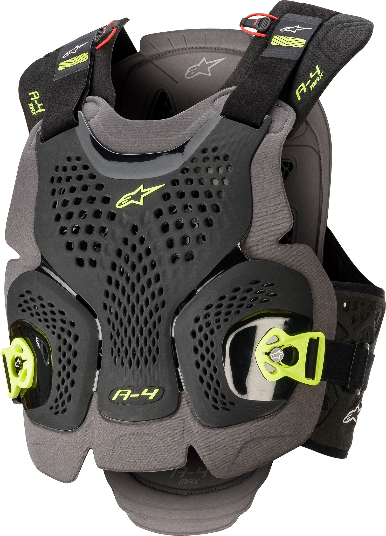 A 4 Max Chest Protector Blk/Anth/Fluo Ylw Md/Lg