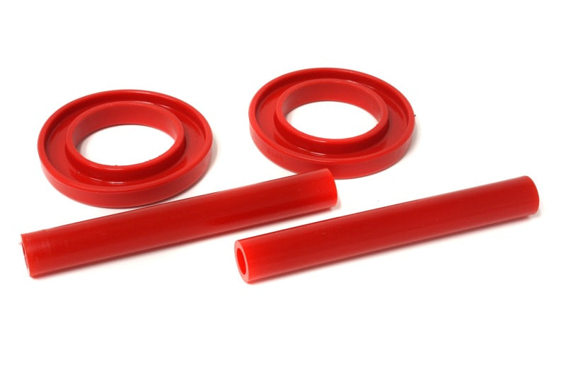 Energy Suspension 83-04 Ford Mustang SVO Red Front Spring Upper &amp; Lower Isolator Set