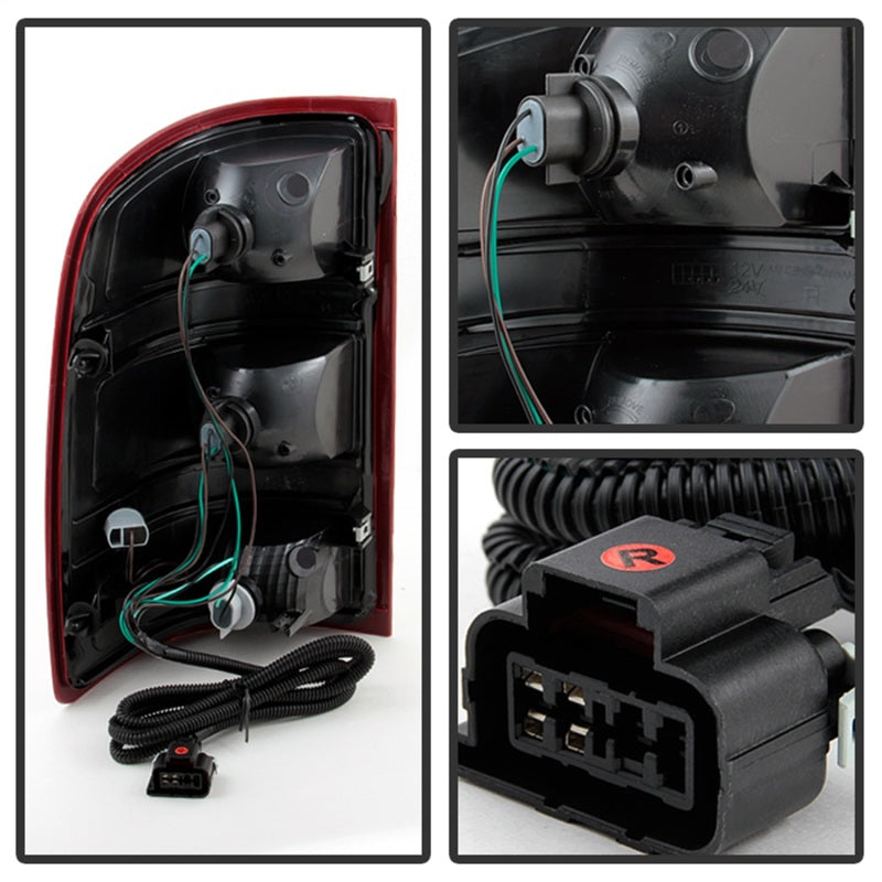 xTune GMC Sierra 2007-2013 OEM Style Tail Light Red Smoked ALT-JH-GS07-OE-RSM