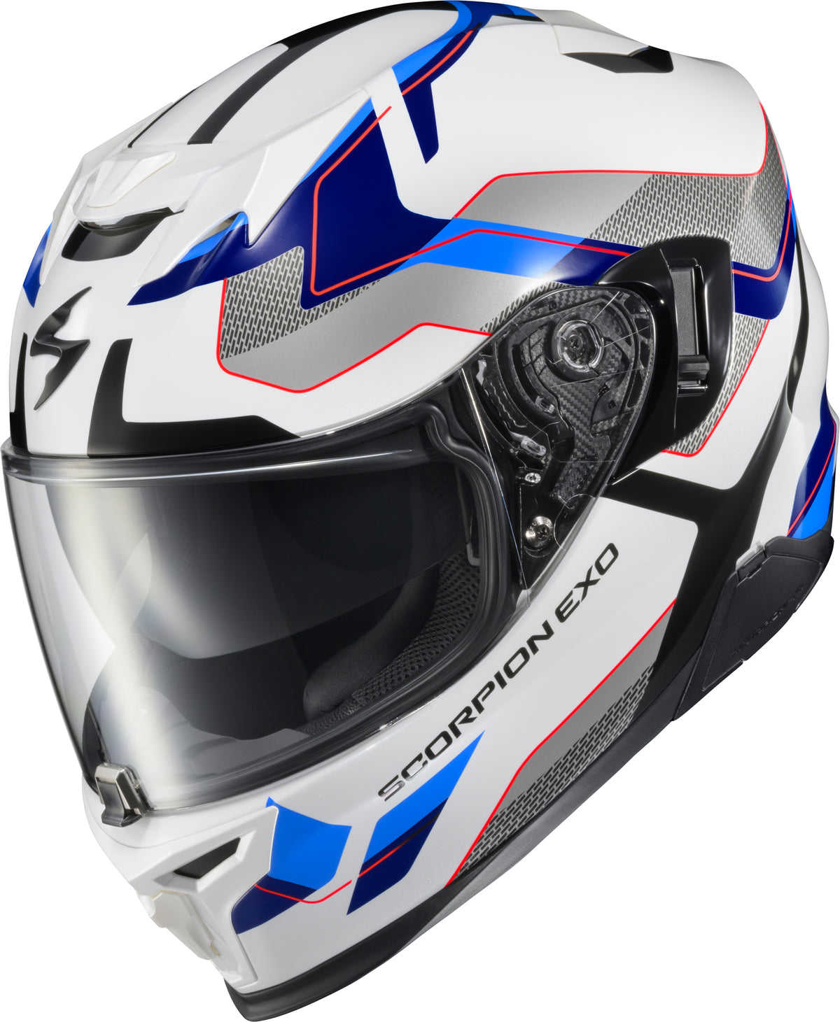 Exo T520 Full Face Helmet Zuse White/Blue Lg