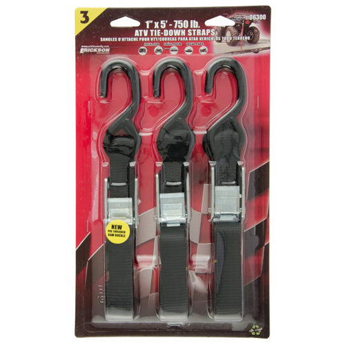 ATV TIE DOWN 1" X 5'(750#) SET OF 3